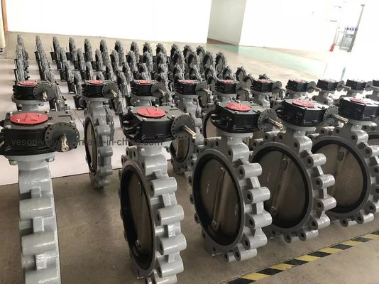 دریچه پروانه ای پنوماتیک با مهر EPDM فشار متوسط Lug Support Air Actuated Lug دریچه پروانه ای