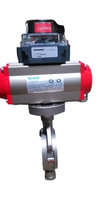 8 اینچ پانوماتیک فشار بالا شیر پروانه مهر فلزی