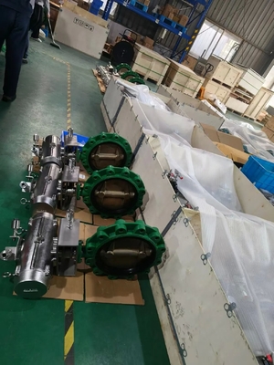 شیر پروانه ای پنوماتیک برنزی با آببند EPDM