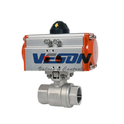Pneumatic Ball Valve with 2-Piece Design 1000WOG and ISO5211 Standard for Reliable On-Off Control