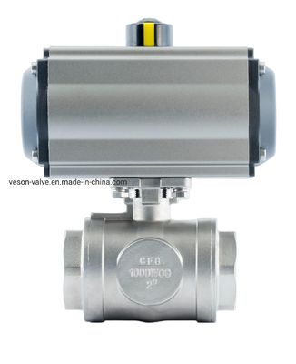 2-PC Flanged End Pneumatic Actuated Ball Valve with ISO5211 Standard for DN15-DN300 Industrial Applications