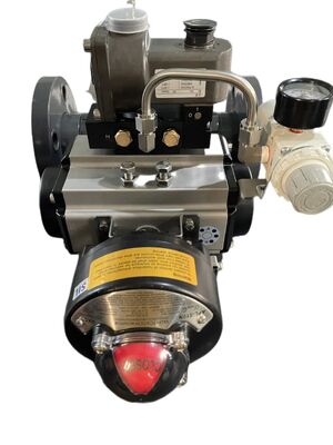 دریچه توپ پنوماتیک با فلنج انتهای درجه حرارت بالا استفاده صنعتی دریچه توپ پلاستیکی فعال