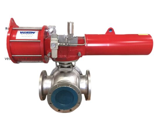 دریچه پروانه پنوماتیک با ISO5211 فلنج بالا 2-24 اینچ و فشار اسمی PN1.0-32.0MPa