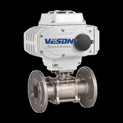 شیر توپی برقی سه تکه گیره ای با استاندارد ISO5211 و رتبه فشار PN1.0-32.0MPa