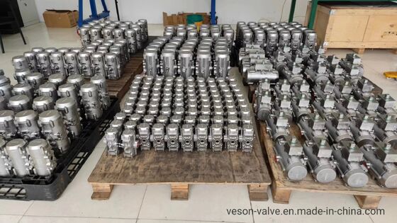 اکتور پنوماتیک مقاوم به خوردگی فولاد ضد زنگ با طراحی پینیون رک آلومینیوم سخت آنودیزه شده