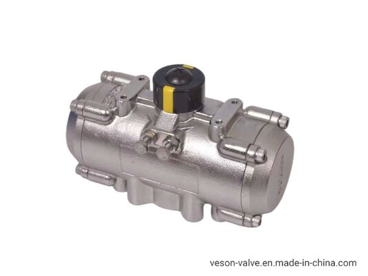 اکتور پنوماتیک مقاوم به خوردگی فولاد ضد زنگ با طراحی پینیون رک آلومینیوم سخت آنودیزه شده