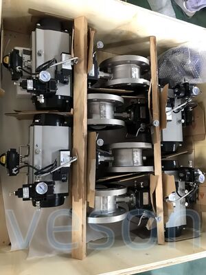 0.1-0.5 ثانیه زمان پاسخ 3 موقعیت محرک پنوماتیک با محدوده گشتاور 10-500 Nm و نصب استاندارد NAMUR