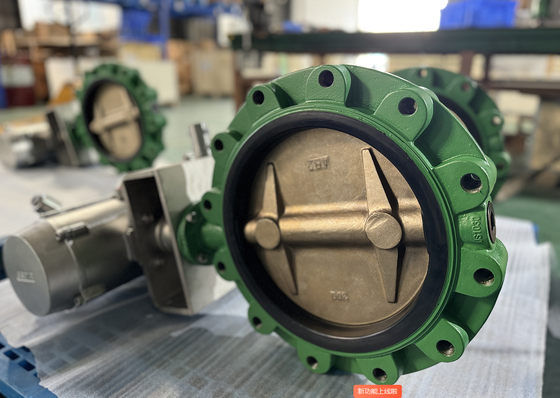 12 اینچ ANSI 150lb Lug Butterfly Valve Precision تنظیم شده با NBR Seat Remote Valve Operation