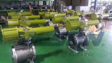 OEM Scotch Yoke Pneumatic Actuator Spring Return نوع آلومینیوم آلیاژ مواد