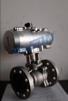SS304 Stainless Steel Rotary Actuator Ball Valve Quarter Turn Actuator Ball Valve (Air Open/Close)
