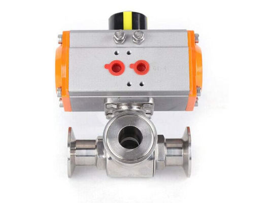 سوپاپ پنوماتیک SS304 T نوع سه گیره 250 میلی متر محصور شده